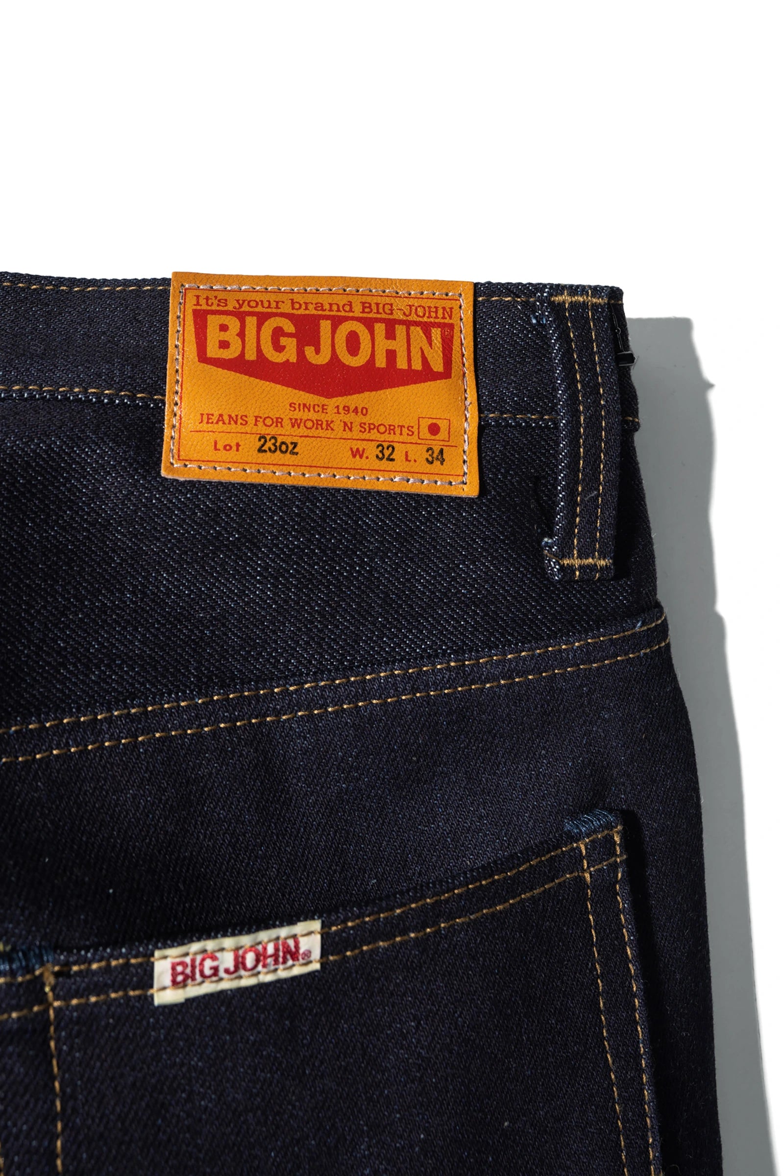 BIG JOHN M104G Raw Denim 23oz Straight