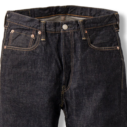 Jeans Fullcount 1101XXW 15.5oz Regular Straight, dettaglio vista frontale in denim selvedge giapponese
